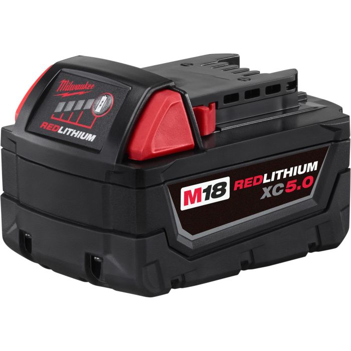 Close-up of a Milwaukee M18 Battery