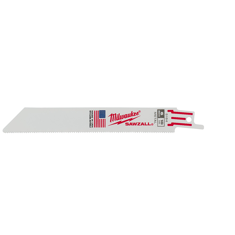 6 in. 18TPI SAWZALL Blade - 5 Pack