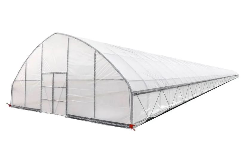 30' x 150' Commercial Tunnel Greenhouse with 6 Mil Clear Poly Covers