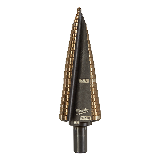 Cobalt Step Drill Bits - #9 (7/8-1-1/8”)