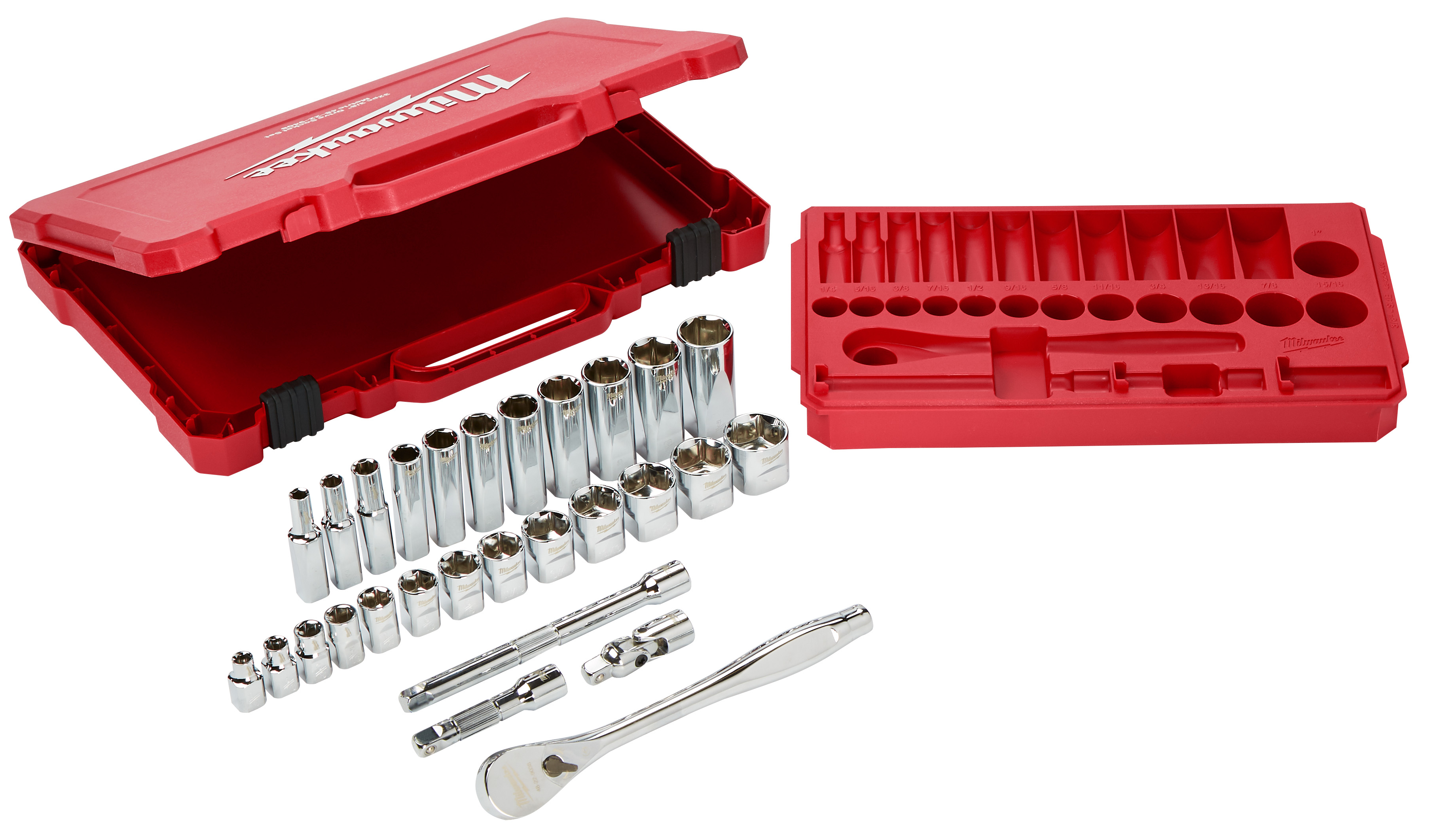 3/8 in. Drive Ratchet & Socket Set- SAE - 28 Piece