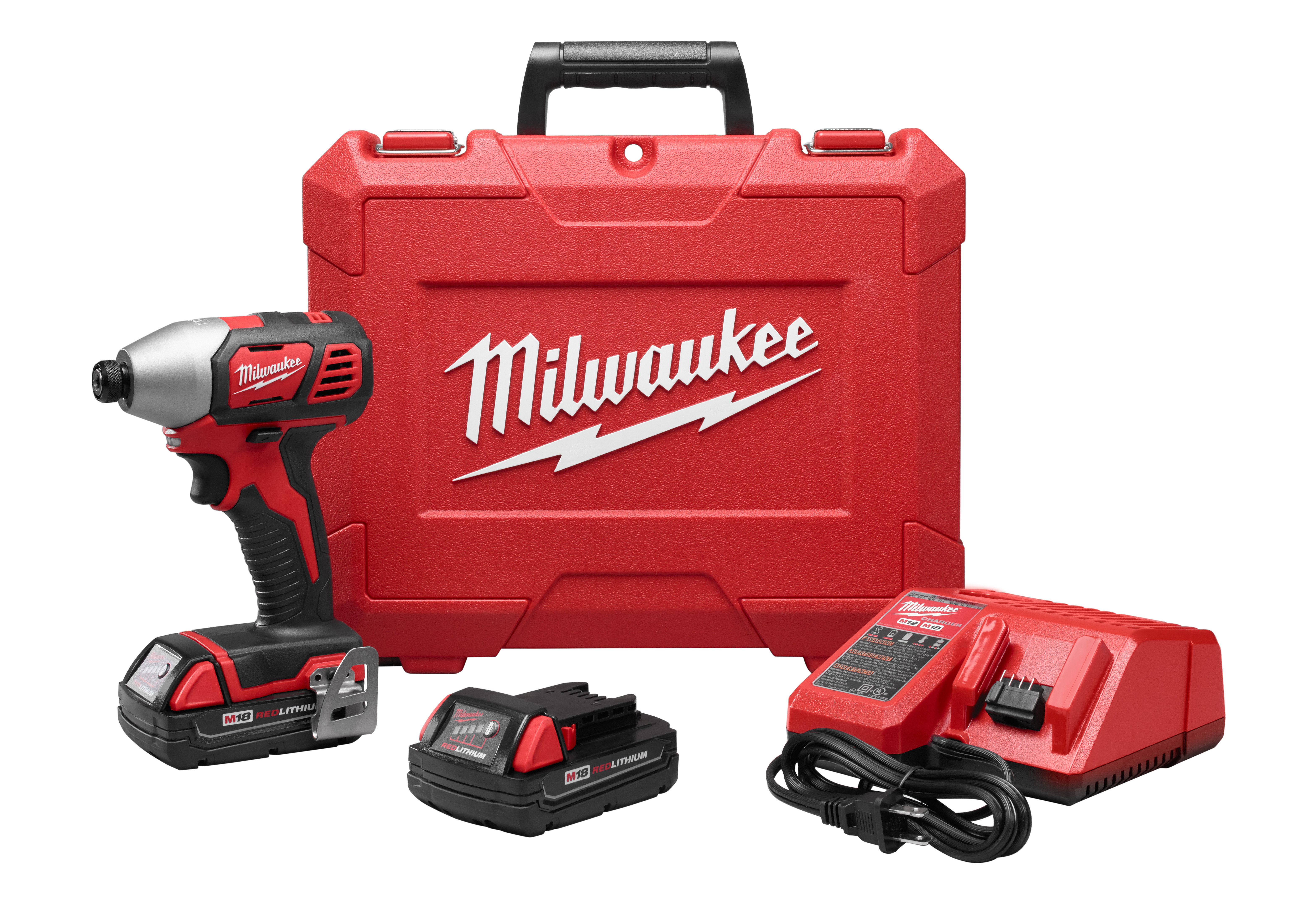M18 18 Volt Lithium-Ion Cordless 1/4 in. Hex Impact Driver Compact Battery Kit