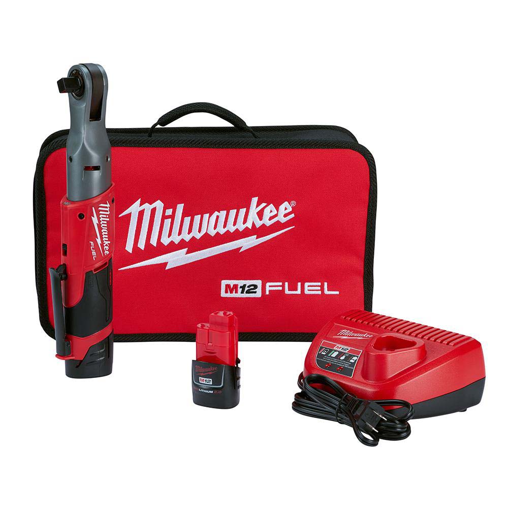 M12 FUEL 12 Volt Lithium-Ion Brushless Cordless 1/2 in. Ratchet Kit