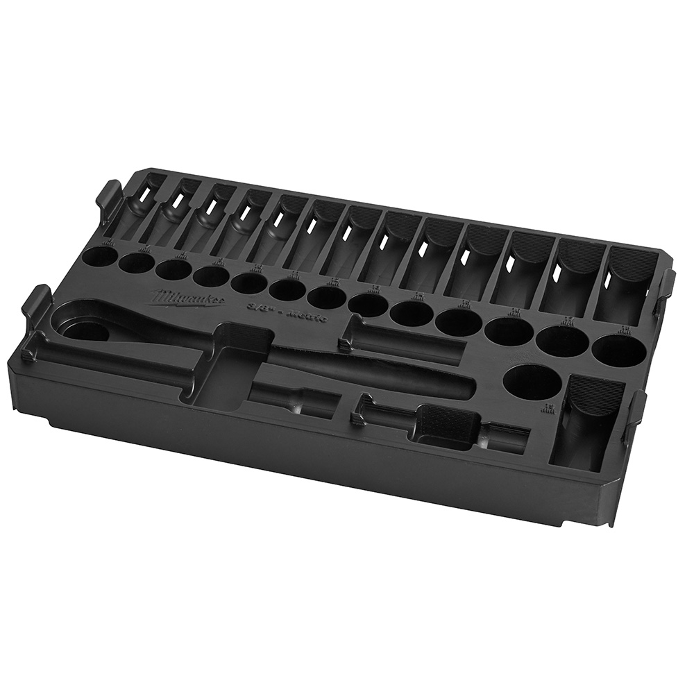 3/8 in. Ratchet and Socket Set in PACKOUT - Metric Tray - 32 Piece