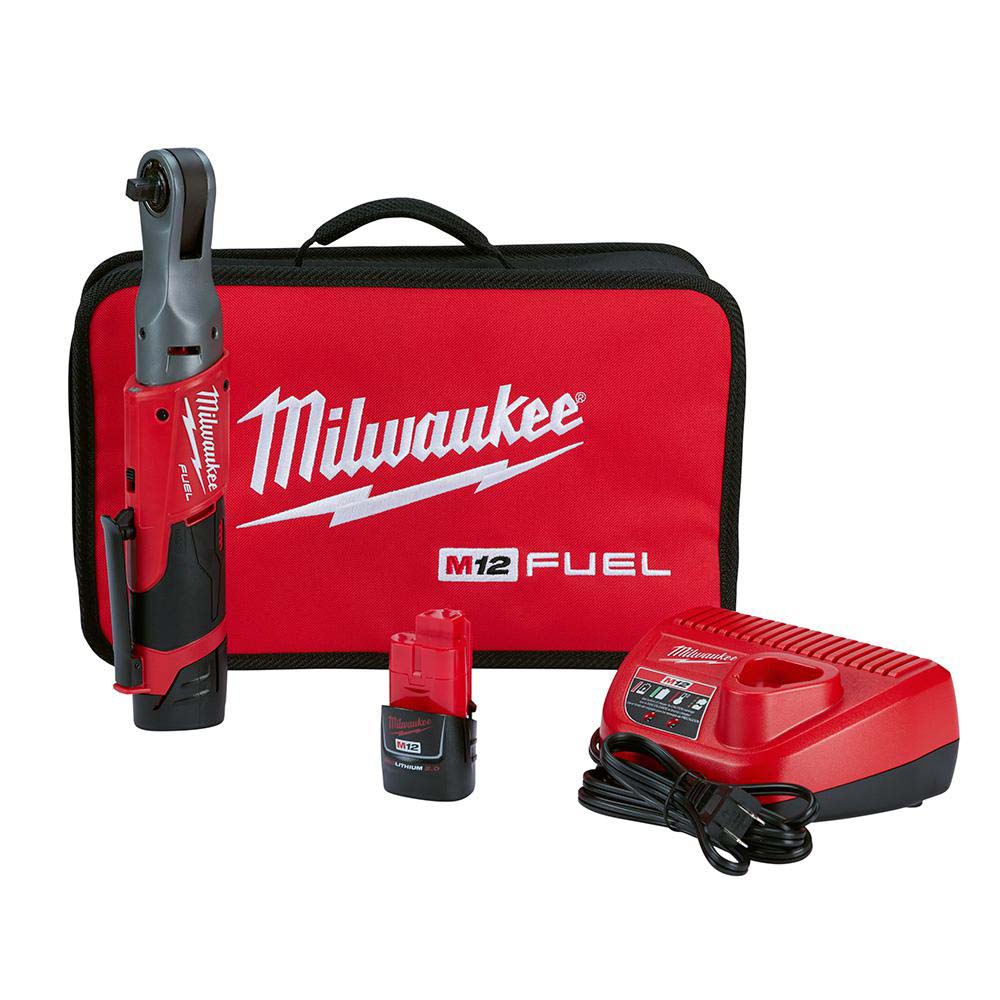 M12 FUEL 12 Volt Lithium-Ion Brushless Cordless 3/8 in. Ratchet Kit