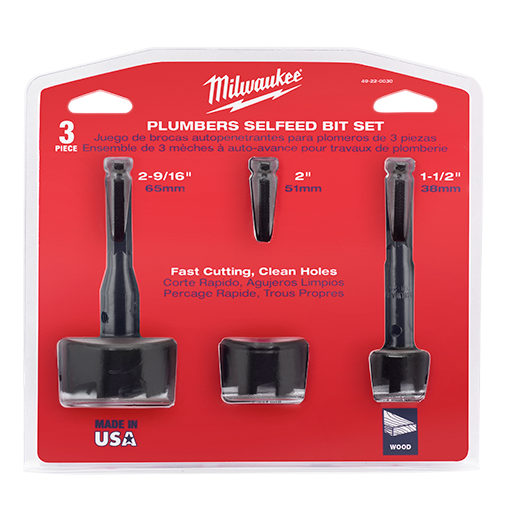 Plumbers' Selfeed Bit Kit (3 PC)