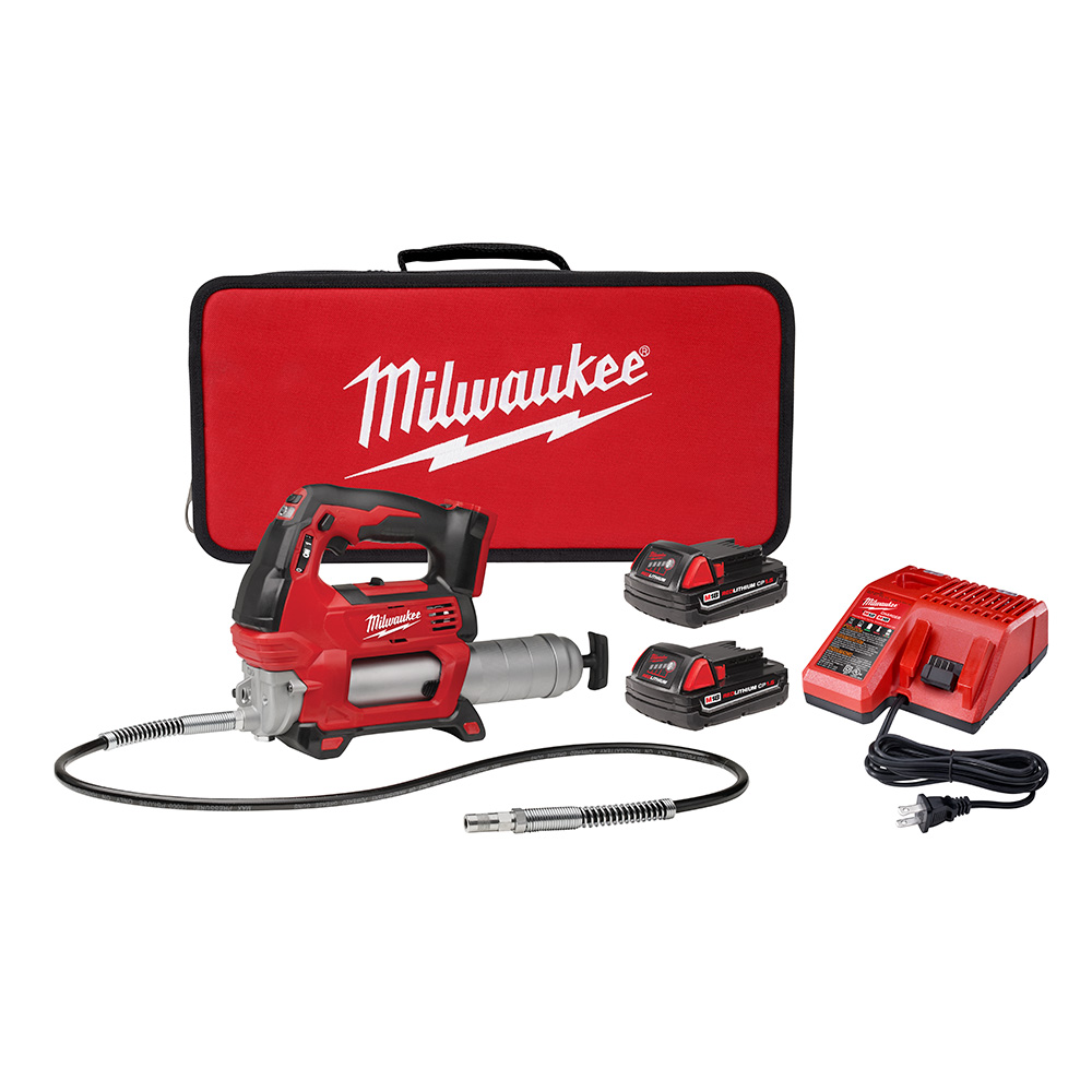 M18 18 Volt Lithium-Ion Cordless 2-Speed Grease Gun 2 Battery Kit