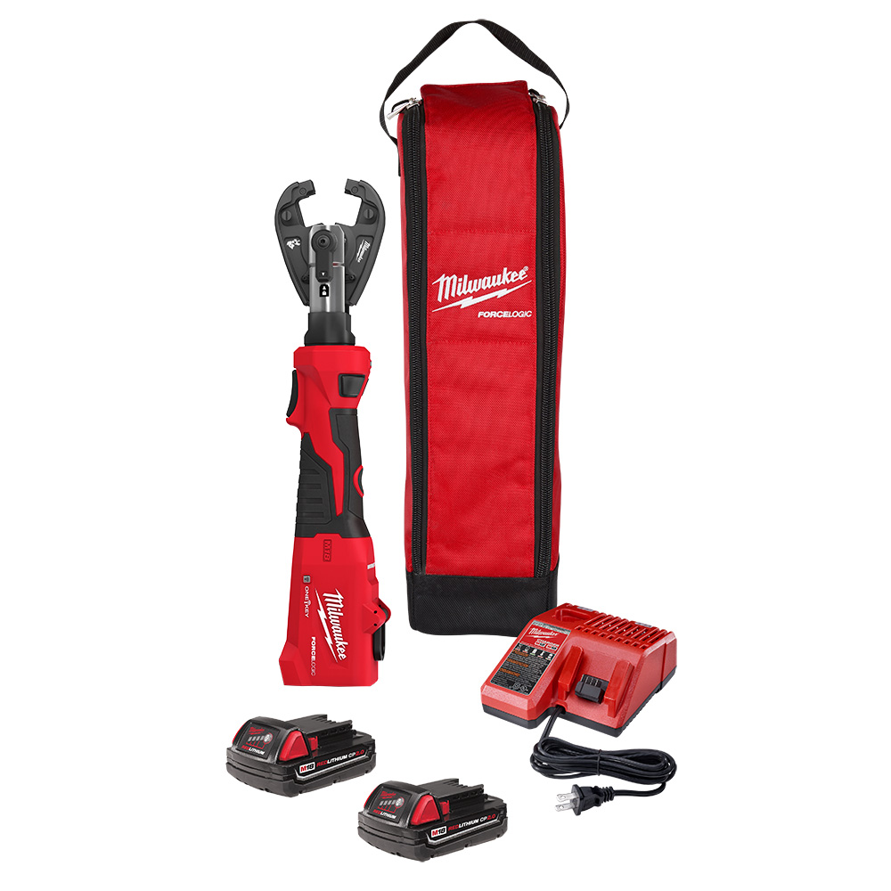 M18 18 Volt Lithium-Ion Cordless FORCE LOGIC 6T Linear Utility Crimper Kit w/ Kearney Jaw