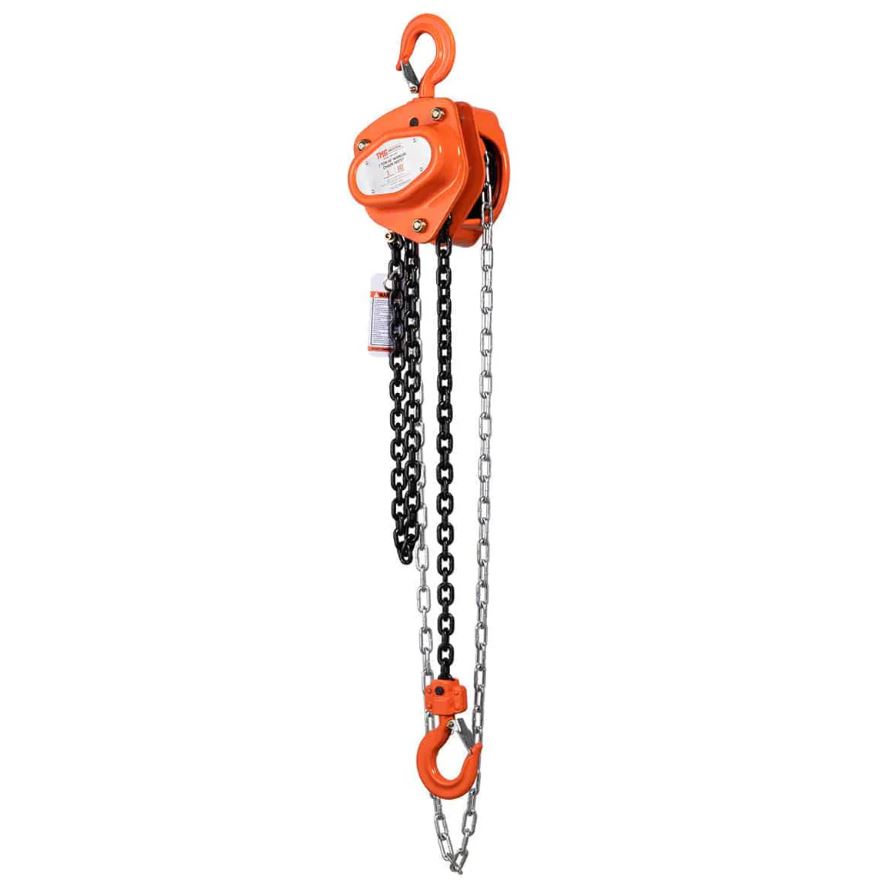 1 Ton 10' Lift Chain Hoist, 360° Swivel Hook, ASME B30.16, TMG-AHC1