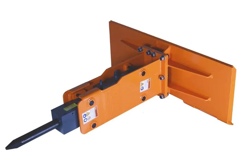 Hydraulic Breaker, 30-70 HP Skid Steer Universal Mount, 2" Moil Point Chisel