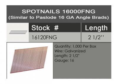 2-1/2-Inch 16-Gauge Angled Finish Nails