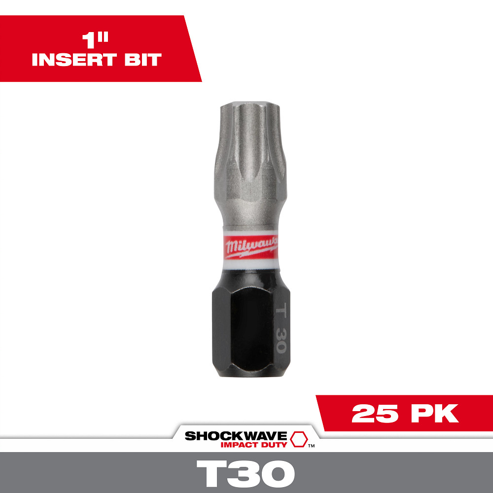 SHOCKWAVE™ Impact Duty 1" T30 Insert Bit Bulk 25