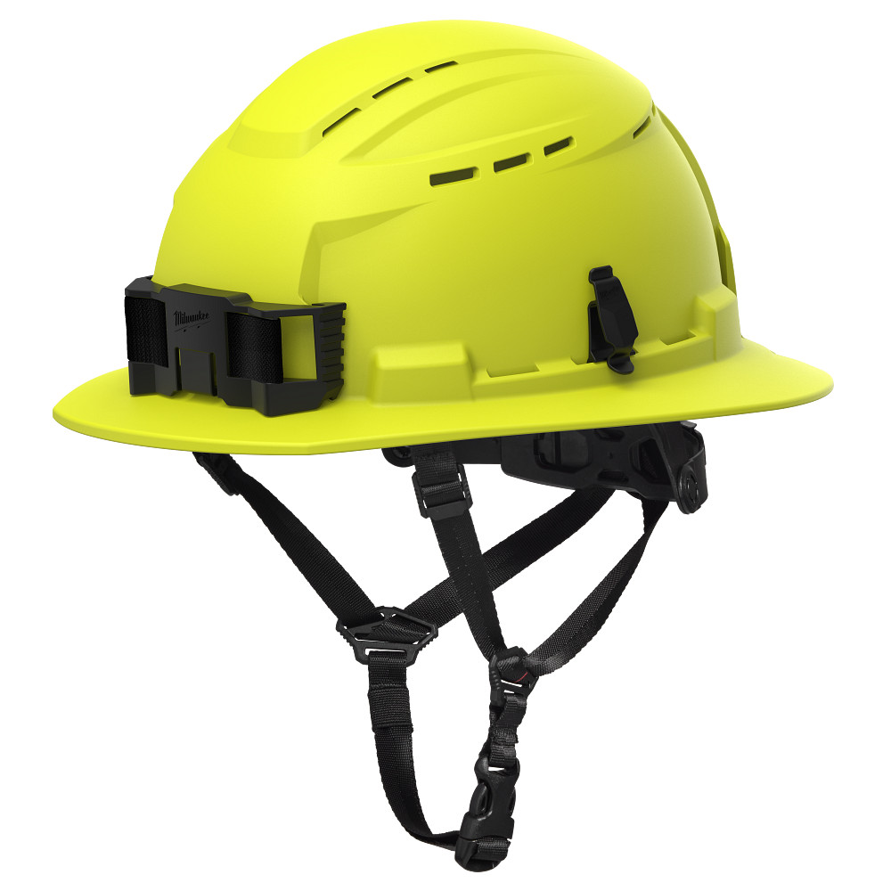 BOLT™ High Visibility Green Full Brim Vented Safety Helmet – Type 2, Class C