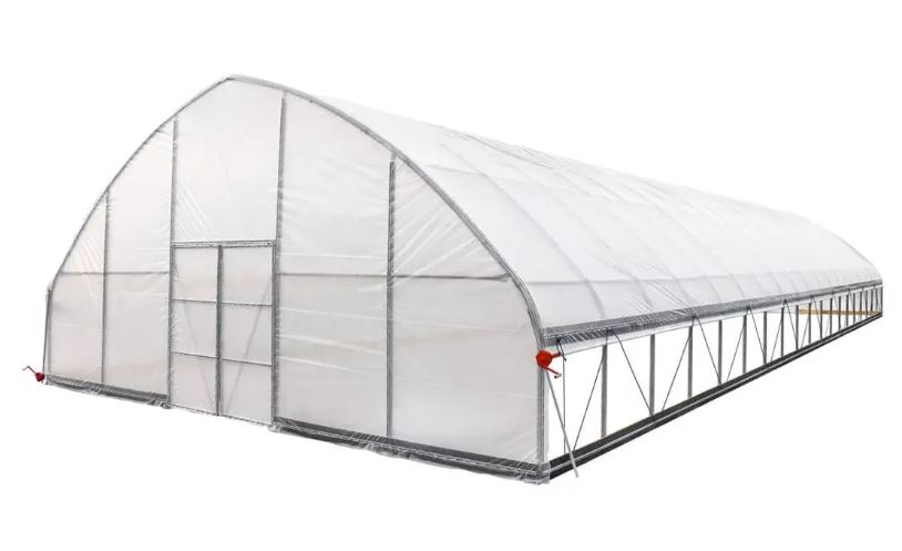 30' x 80' Commercial Tunnel Greenhouse with 6 Mil Clear Poly Covers