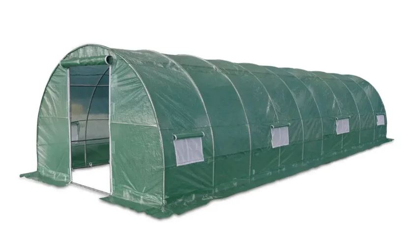 10’ x 30’ Tunnel Greenhouse Grow Tent w/Ripstop Leno Cover, Cold Frame