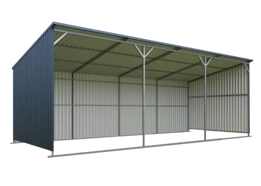 12' x 27' Horse Run-In Shed with Portable Skid Mount