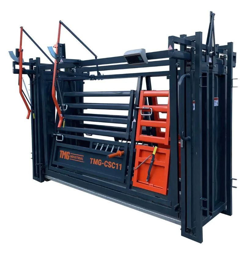 10’ Squeeze Cattle Work Chute 4500-lb Weight Scale