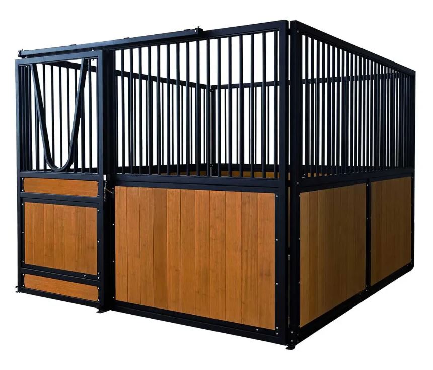 9' x 10' Pre-Built Horse Stall, Bamboo, Vertical Bar Top