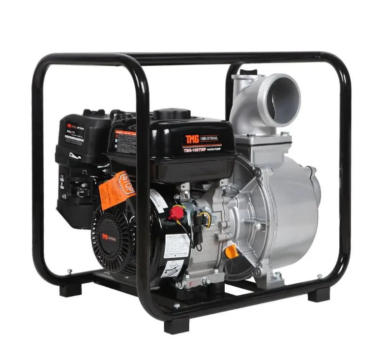 352 GPM 4" Semi-Trash Water Pump with 7.5 HP Gas Engine