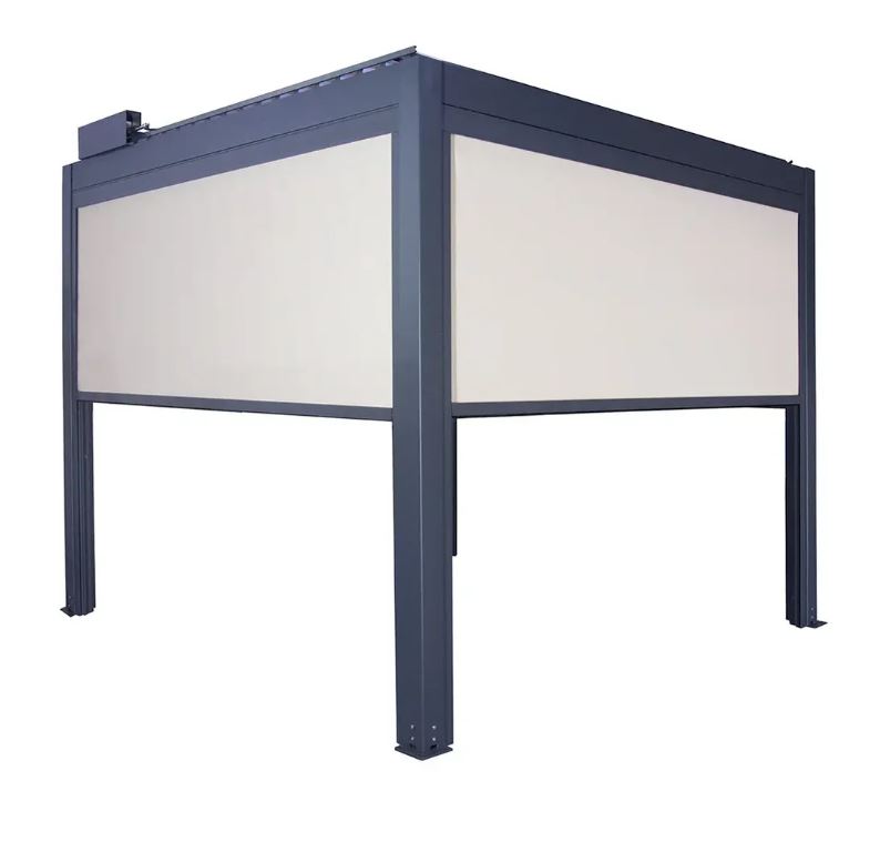 10′ × 10′ (3 × 3 m) Aluminum Louver Roof Slatted Pergola