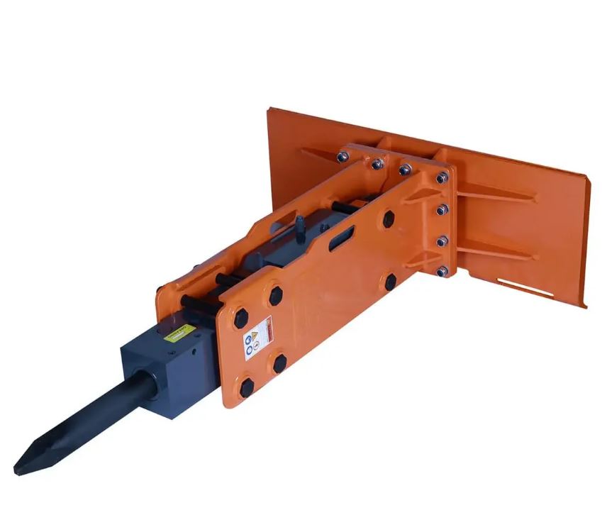 Hydraulic Breaker, 45-100 HP Skid Steer Universal Mount, 3" Moil Chisel