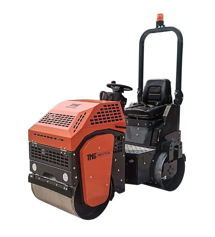 1-Ton Ride-On Double Drum Vibratory Roller