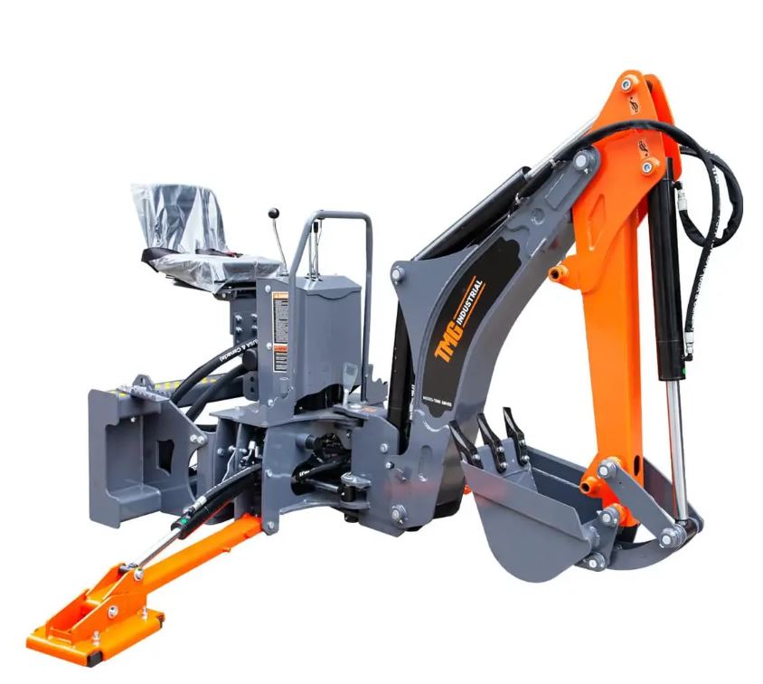 8' Skid Steer Backhoe Attachment with Swing Arm