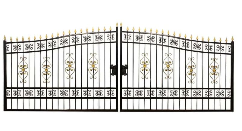 20-ft Bi-Parting Deluxe Wrought Iron Ornamental Gate