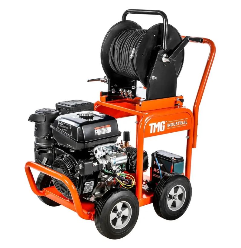 3600 PSI Sewer Jetter Drain Cleaner with Kohler 14 HP Gas Engine