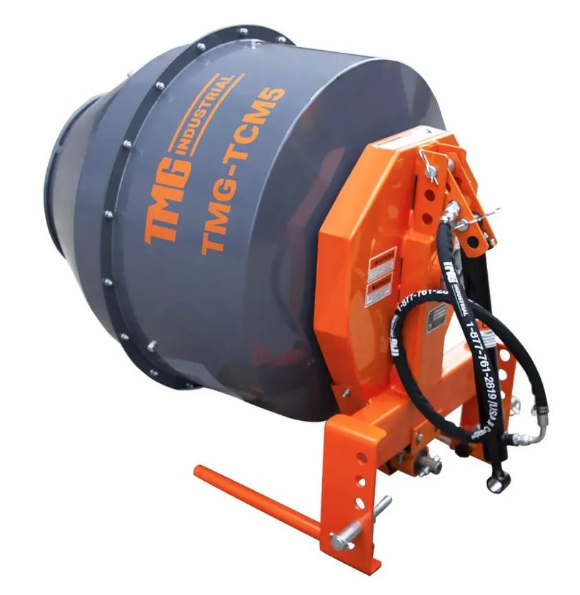 5 Cu-Ft 3-Point Hitch Cement Mixer