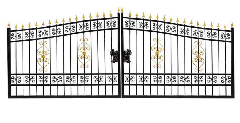 16-ft Bi-Parting Deluxe Wrought Iron Ornamental Gate