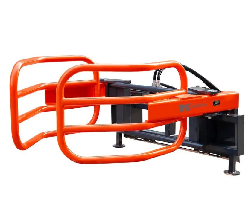 72" Skid Steer Hydraulic Round Bale Gripper/Squeeze