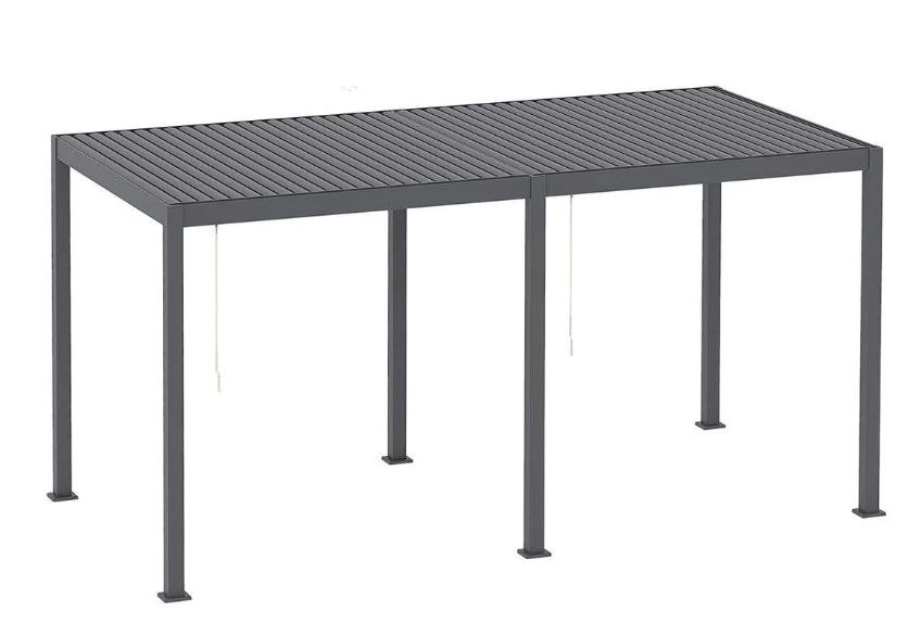 TMG LIVING 10' x 20' Aluminum Louver Slatted Pergola