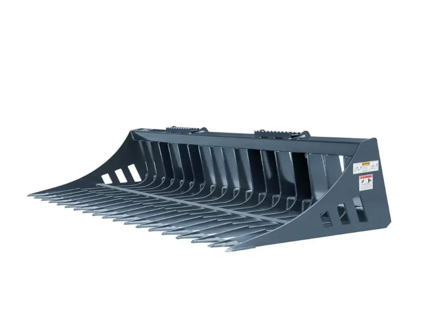 72" Skid Steer Rock Skeleton Bucket Attachment