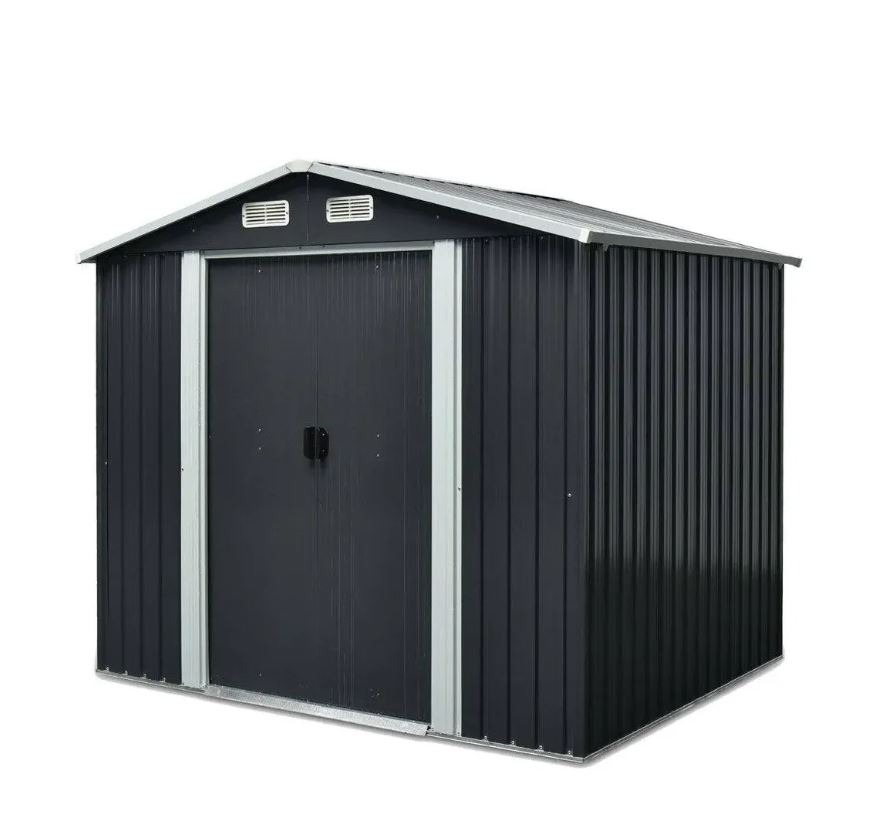 6’ x 8’ Galvanized Apex Roof Metal Shed