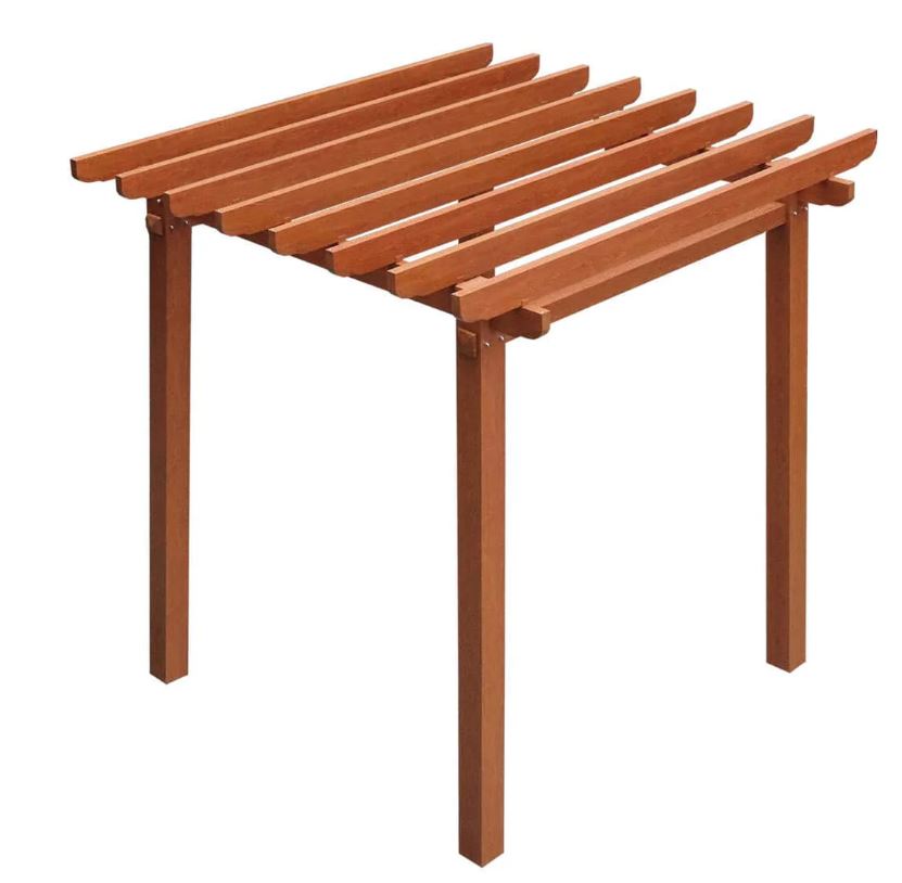 TMG LIVING 10' x 10' Wood Grain Aluminum Pergola