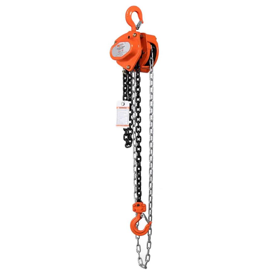 0.5 Ton 10' Lift Chain Hoist with 360° Swivel Hook
