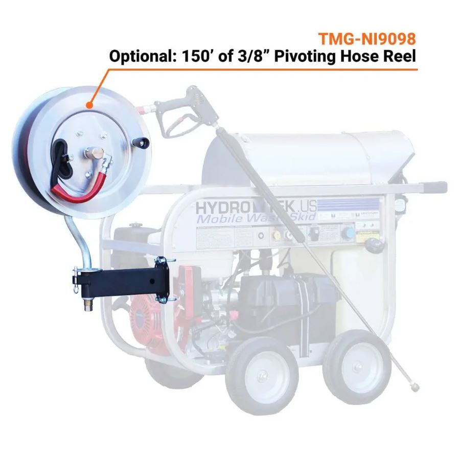 HYDRO TEK Nilfisk Pivoting Hose Reel, Compatible with TMG-NI9081