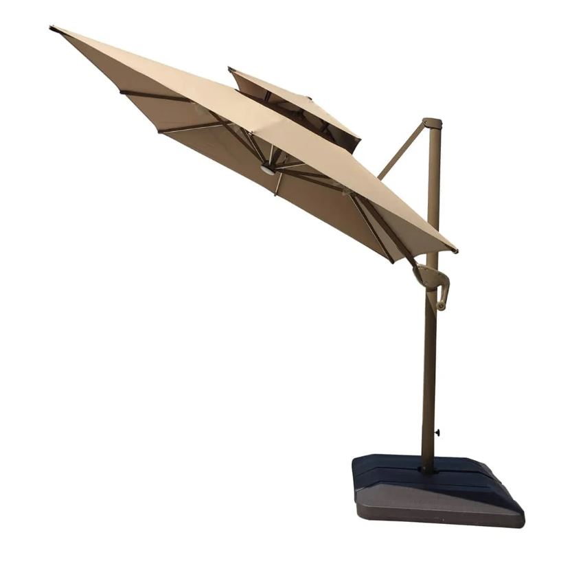 TMG Living 8-ft Square Offset Patio Cantilever Umbrella