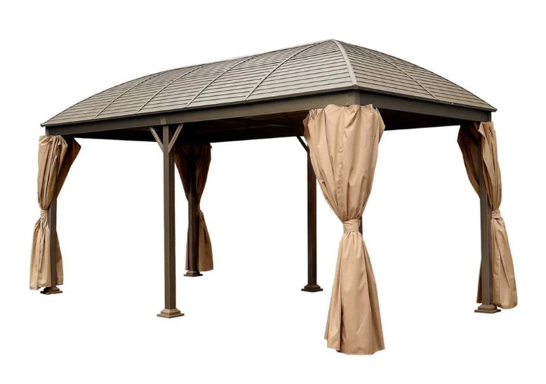 10’ x 20’ Hardtop Curved Steel Roof Patio Gazebo