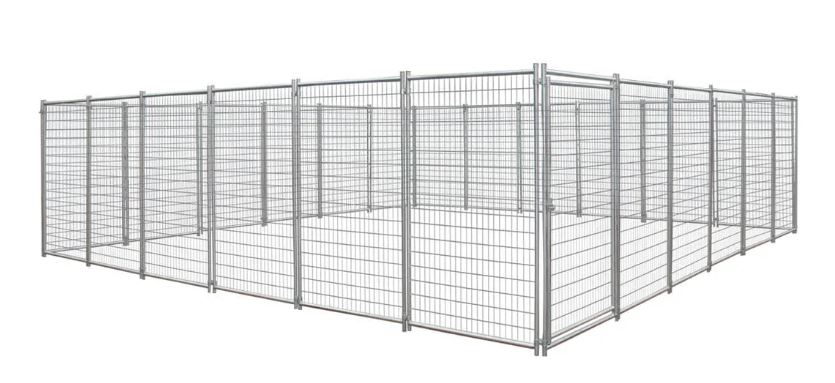 24’ x 24’ Galvanized Dog Kennel