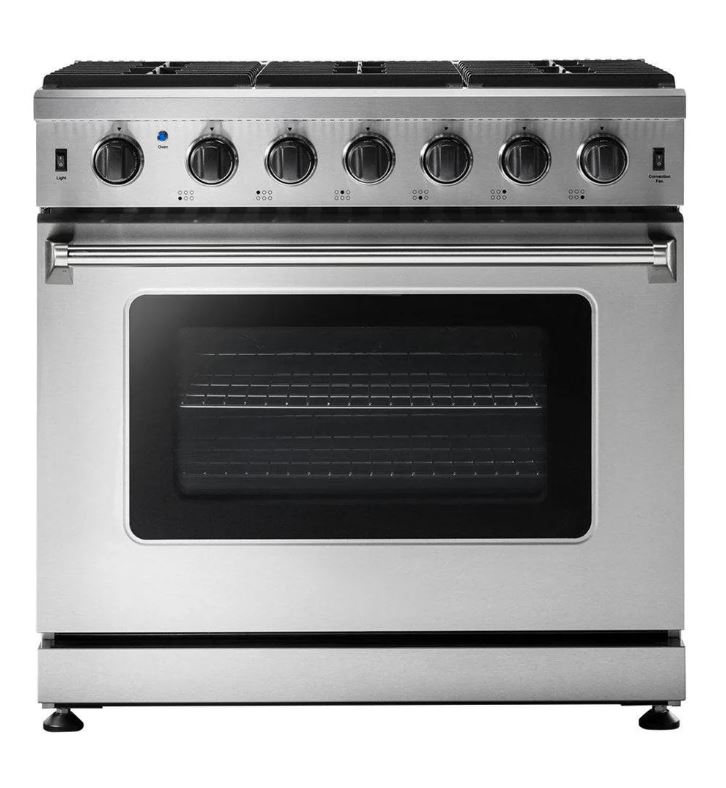 TMG Living Kitchen 36" Freestanding Gas Convection Range