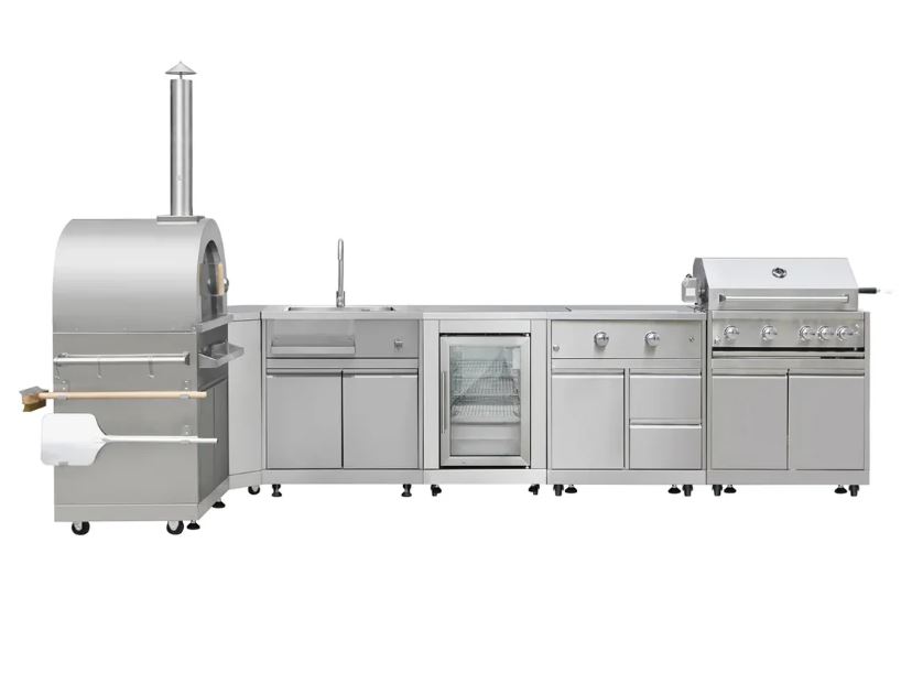 7-Piece Stainless Steel Outdoor Kitchen Cabinet Set