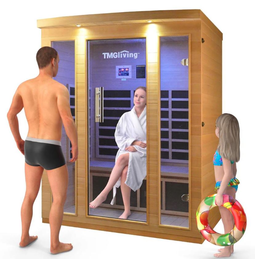 TMG LIVING 3 Person Indoor FAR Infrared Sauna Room