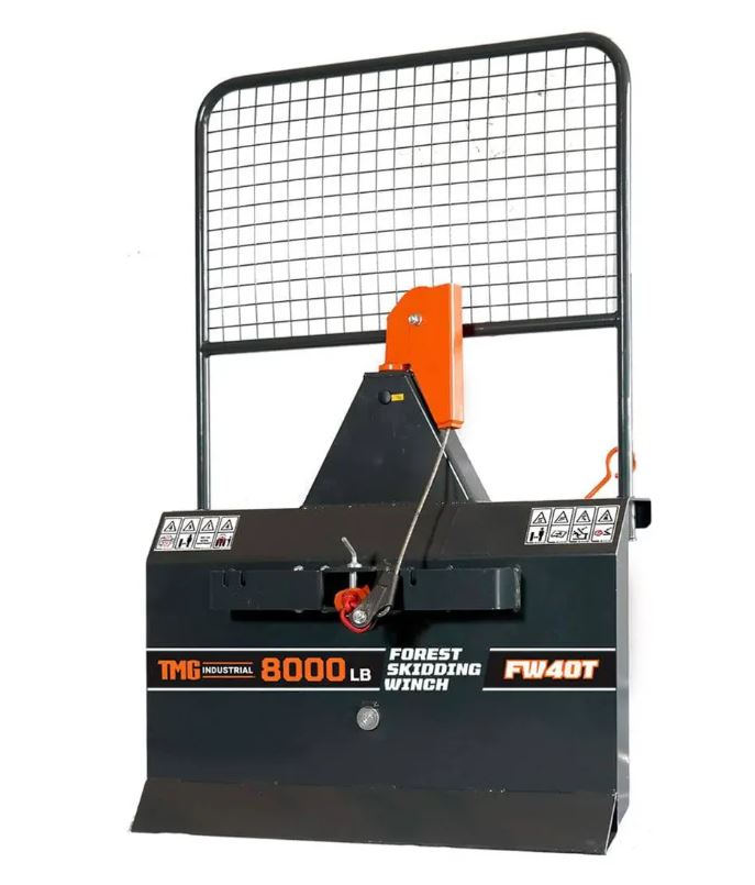 8,000-lb Log Skidding Winch for 30-50 HP Tractors 