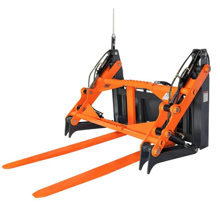 60" Four-Cylinder Pallet Fork Pipe Grapple
