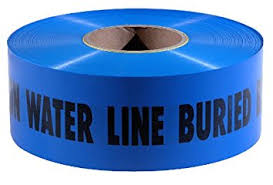 3" SHIELDTEC® Standard Non-Detectable Caution Water Line Buried Below Tape