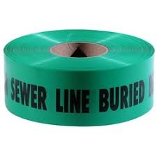 6" SHIELDTEC® Standard Non-Detectable Caution Sewer Line Buried Below Tape