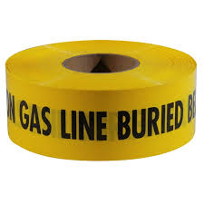 6" SHIELDTEC® Standard Non-Detectable Caution Gas Line Buried Below Tape