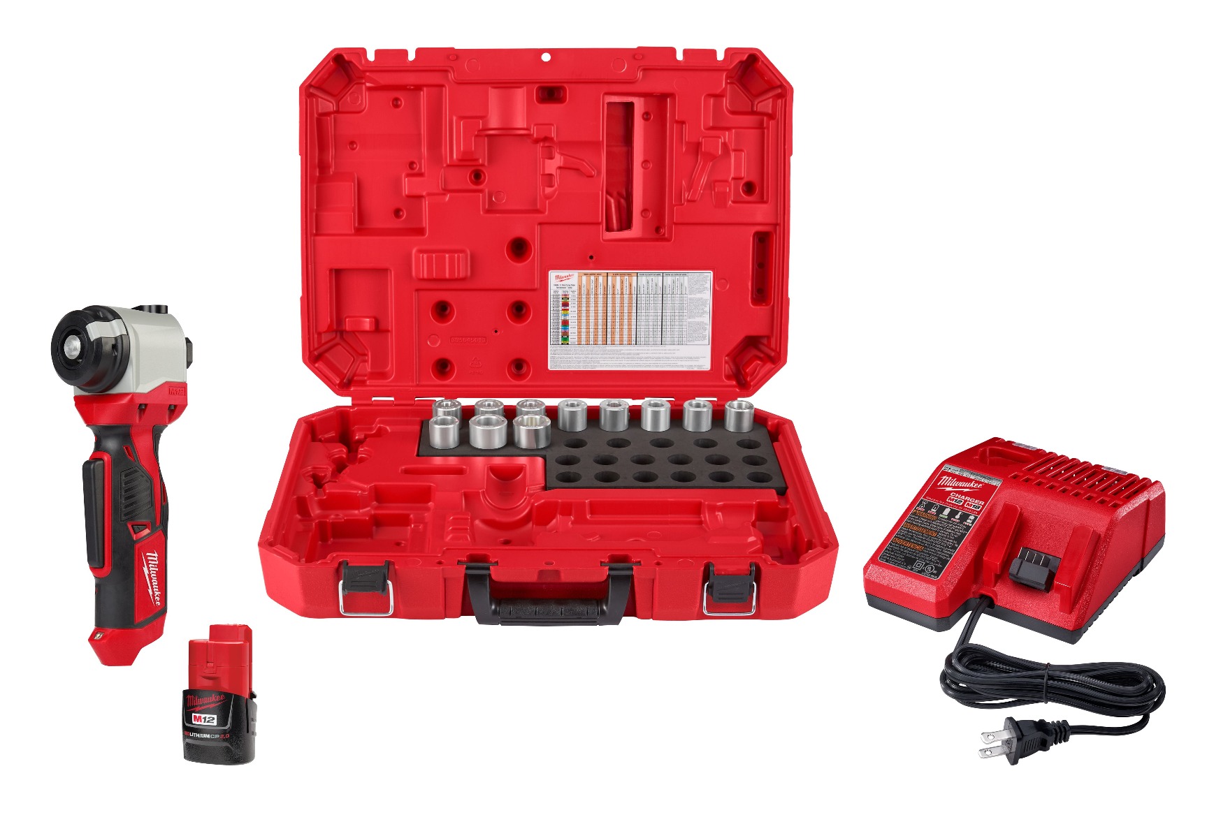 Milwaukee 2435AL-21 M12 Cable Stripper Kit for Al THHN / XHHW